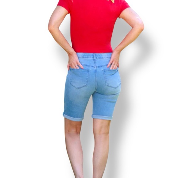 NWT - LuLaRoe Bermuda Denim Shorts - Picture 6 of 7